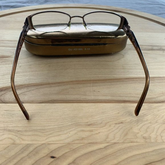 GUESS EYEGLASS Frames GU 1651 Brown Rectangular Half Rim 51-18-135 w/Case - Picture 5 of 8